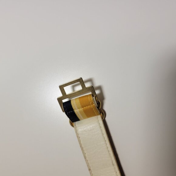 Vintage Anne Klein White, Gold and Blue Belt - Picture 6 of 11